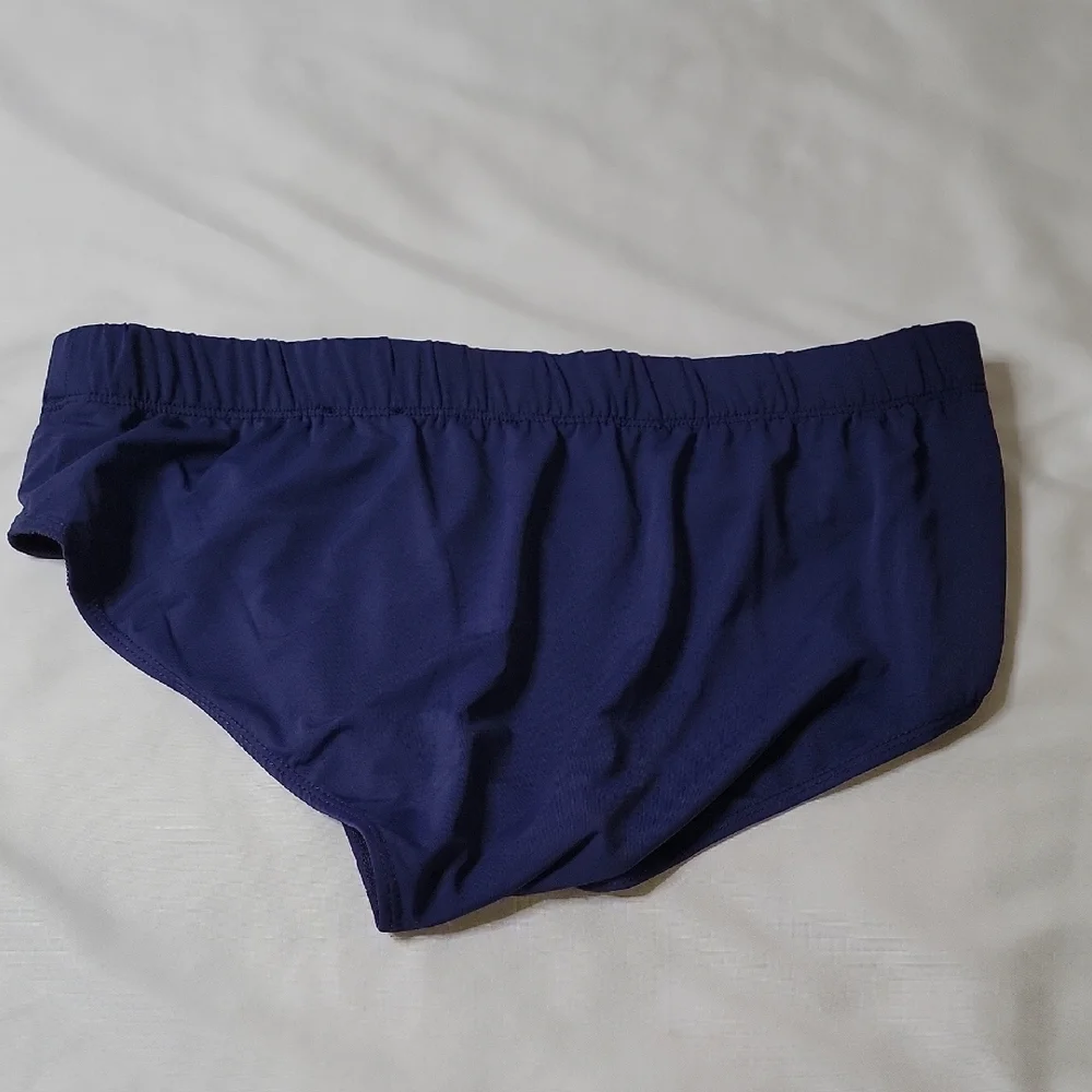 Louis Vuitton Signature Navy and White Logo Swim Briefs